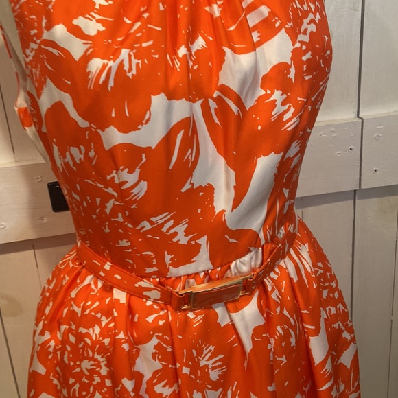 NWT Trina Turk Nautilus Silk Dress with Belt - Picture 2 of 7